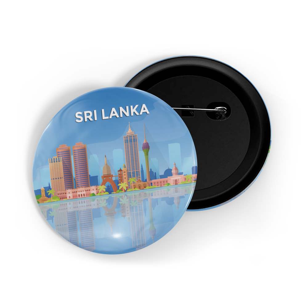 dhcrafts Round Pin Badges Blue Color Places Bagan Asia Myanmar Glossy Finish Design Pack of 1 (58mm)
